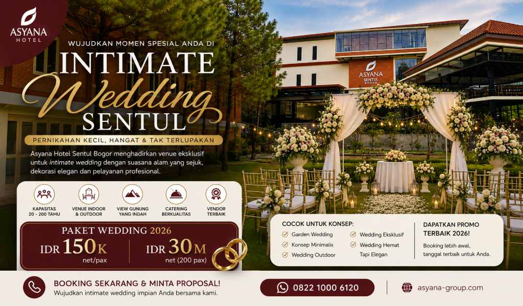 Intimate Wedding Sentul: Paket, Venue & Harga Terbaru 2026