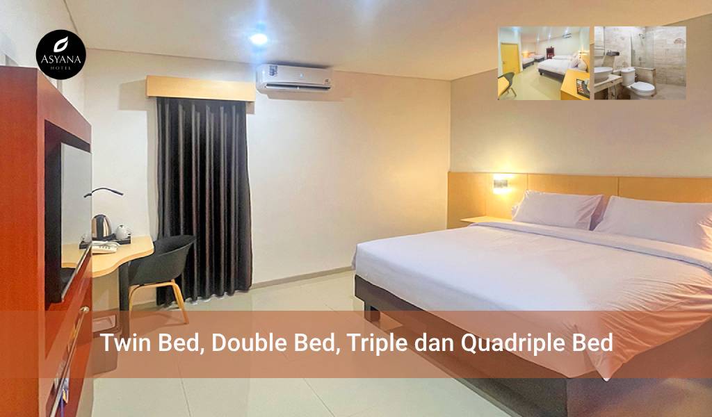 Perbedaan Tipe Kamar Twin Bed, Double Bed, Triple dan Quadriple Bed